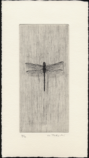 秋・とんぼ (l001)・銅版画