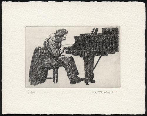 ピアニスト (m003)・銅版画