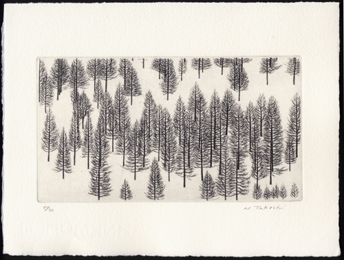 冬の林・2004(n004)・銅版画