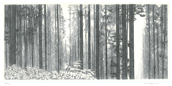 樹間（n006)・銅版画